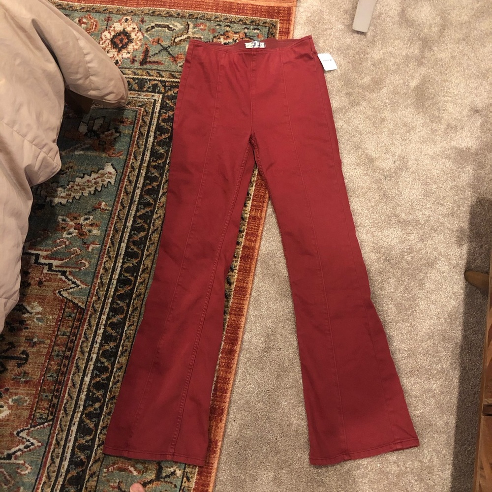 Red Flare Jeans from Free People